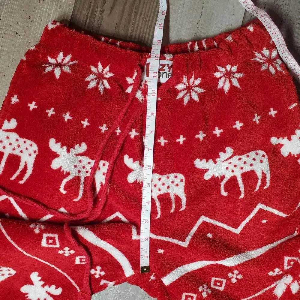 NWOT Lazy One Nordic Moose Men's Fleece PJ Pant Size Small